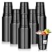 Dualshine 100 Pack Black Plastic Cups 16 oz Disposable Cups for Party Heavy Duty Drinking Cups Halloween Cup for Wedding Birthday Beer Taste Serving Snack Sample Tastings Barbecues Picnic - Image 1