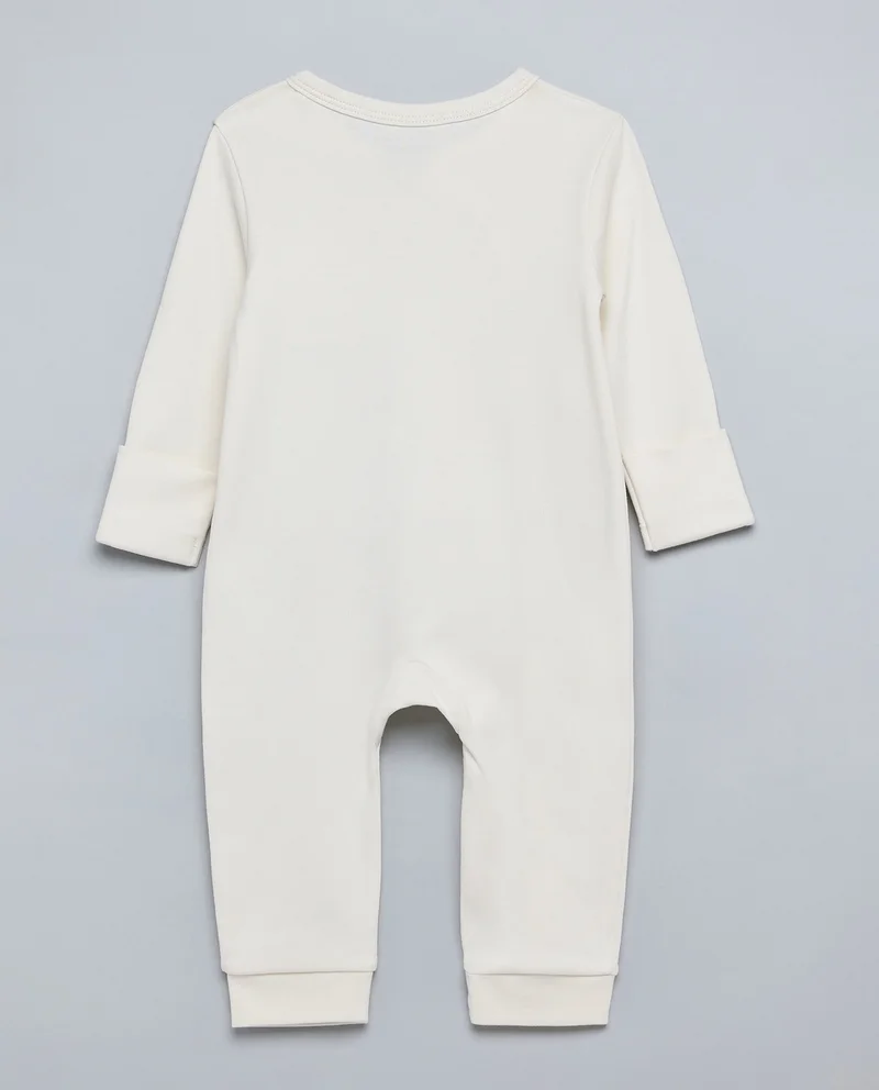 أر أند بي Embroidered Sleepsuit with Long Sleeves and Crew Neck