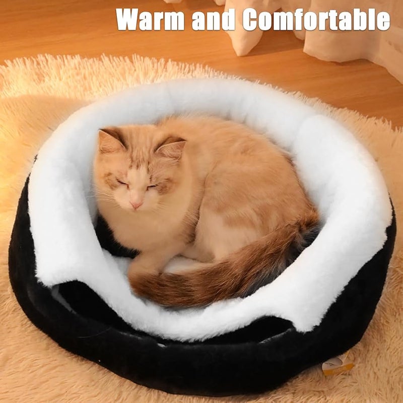Cozy Panda Design Foldable Cat Bed Portable Pet House For Winter Indoor Outdoor 17 72x17 72x16 54 Inches - Image 4