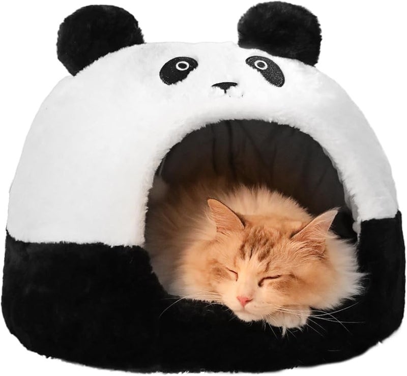 Cozy Panda Design Foldable Cat Bed Portable Pet House For Winter Indoor Outdoor 17 72x17 72x16 54 Inches - Image 2