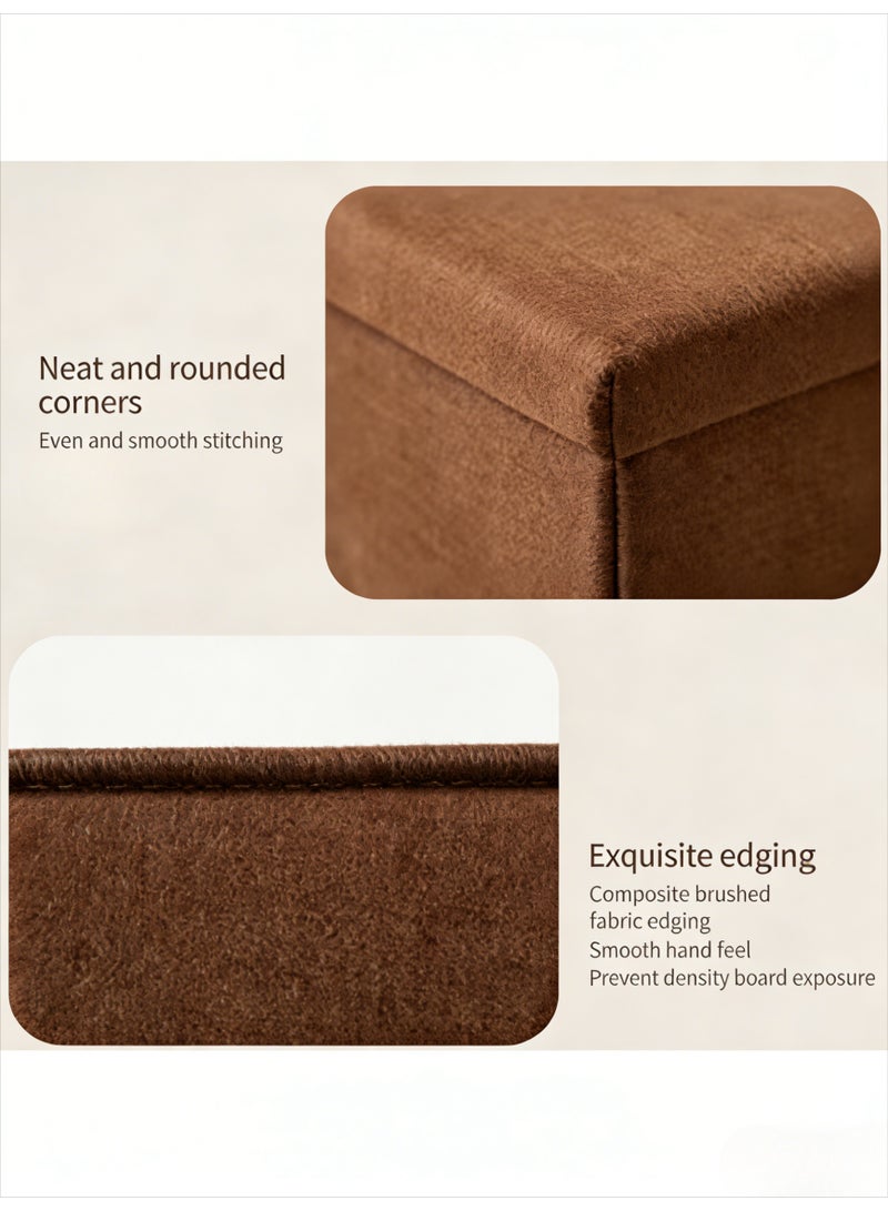 CKIKH Storage stools, folding storage footstools, soft cushioned chairs for dormitories and living rooms, multi-functional space-saving storage toy boxes, and storage boxes for bedrooms and hallways. - Image 4