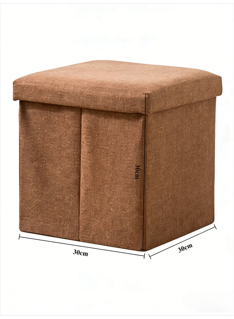 CKIKH Storage stools, folding storage footstools, soft cushioned chairs for dormitories and living rooms, multi-functional space-saving storage toy boxes, and storage boxes for bedrooms and hallways. - Image 5