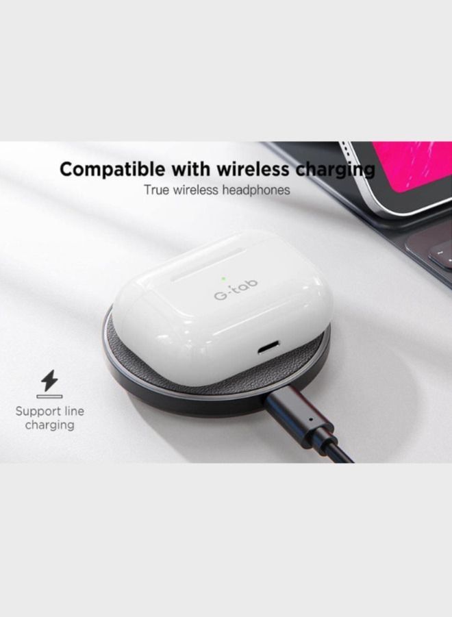 G-Tab X2 True Wireless Earbuds, Bluetooth Earphones V5.00 with Clear Calls,HIFI Sound Quality, Noise Reduction, Touch Sensor, Super Battery, Heavy Bass, 1 Free Earbuds Case for iPhone & Android, White - Image 3