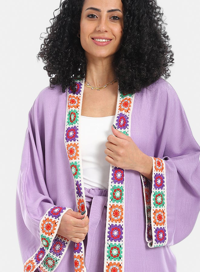 Red Circle Women's plain kimono suit - Image 4