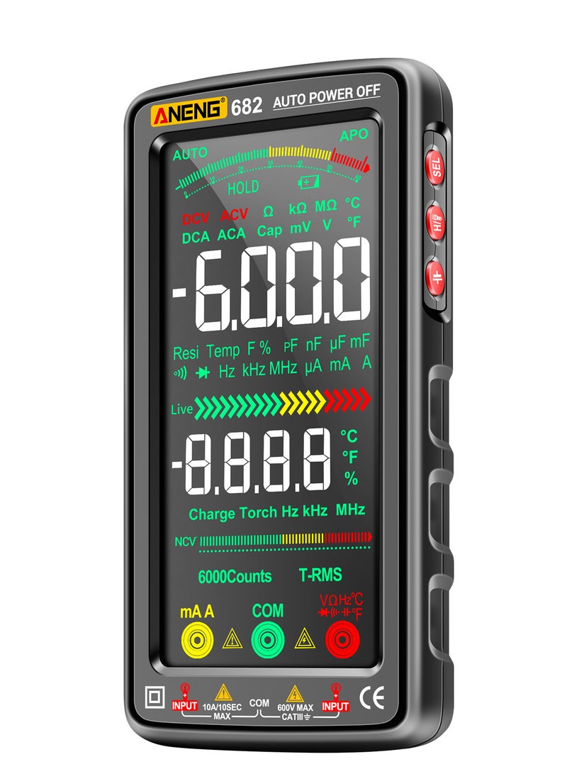 ANENG 6000 Counts Large LCD Digital Multimeter Smart Anti-burn Rechargeable Universal Meter - Image 3
