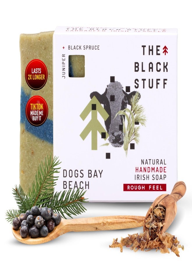 The Black Stuff All Natural Bar Soap for Men Handmade Cold Process Soaps with Organic Ingredients and Essential Oils - Mens Soap for Daily Use, Dogs Bay Beach Body Soap - Image 1