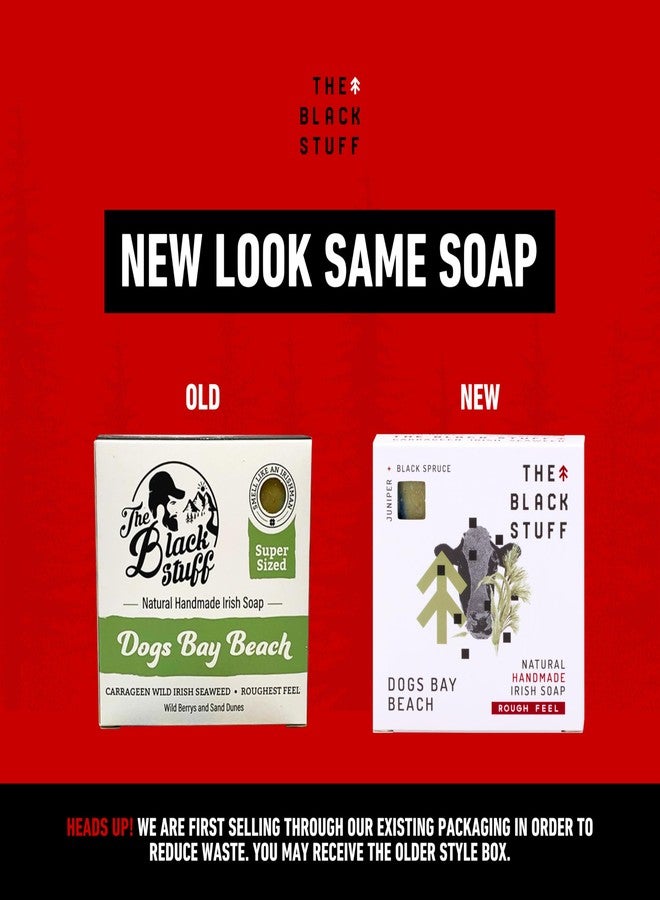 The Black Stuff All Natural Bar Soap for Men Handmade Cold Process Soaps with Organic Ingredients and Essential Oils - Mens Soap for Daily Use, Dogs Bay Beach Body Soap - Image 2