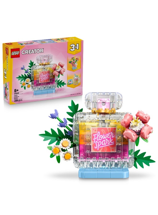 LEGO Creator 3 in 1 Floral Decor Perfume Bottle Set 31383 (Age 8+, 286 Pieces) - Image 1