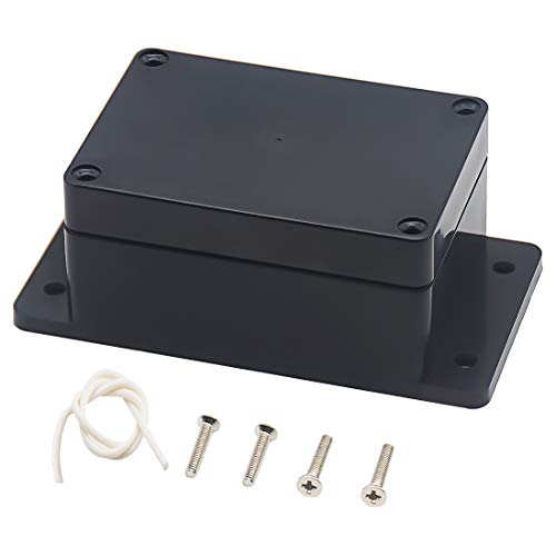 Zulkit Junction Box ABS Plastic Dustproof Waterproof IP65 Universal Electrical Boxes Project Enclosure with Fixed Ear Black 3.94 x 2.68 x 1.97 Inch (100 x 68 x 50 mm) (Pack of 1) - Image 1