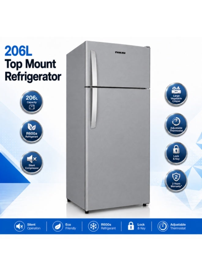 نيكاي ثلاجة ببابين 206 L NRF240N23S لون فضي - Image 2
