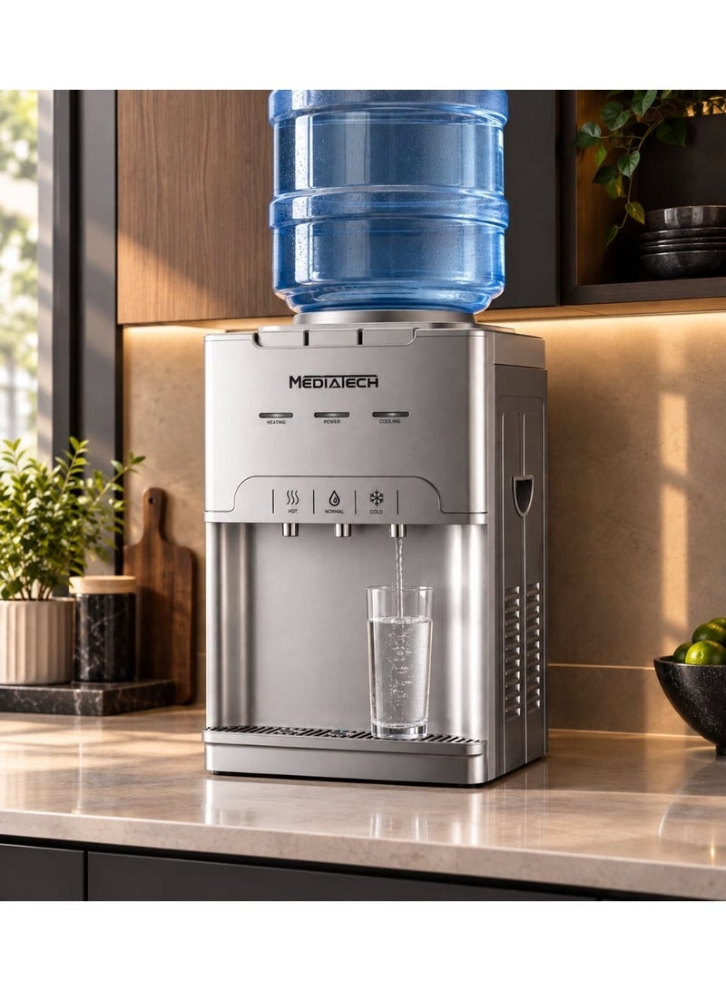Media Tech Midea Tech Office Water Cooler – 3 Taps, MT-WD2535D Grey - Image 2
