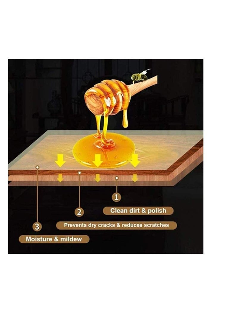 Generic - Beeswax Furniture Polish, 2 Pcs Wood Seasoning Beeswax with 2 Pcs Sponges for Furniture Wood Wax, All-Purpose Wood Floor Protector, Protect Dining Table, Floor Doors, Chairs Cabinets - Image 1