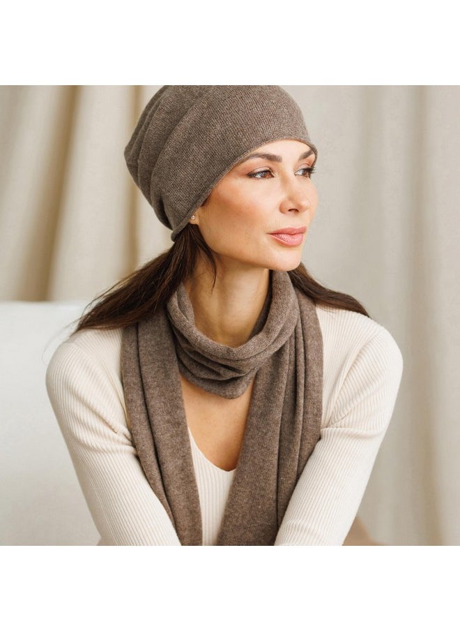 Fishers Finery - Women'S 100% Pure Cashmere Winter Slouchy Beanie (Charcoal) - Image 1