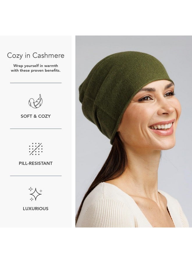 Fishers Finery - Women'S 100% Pure Cashmere Winter Slouchy Beanie (Charcoal) - Image 1
