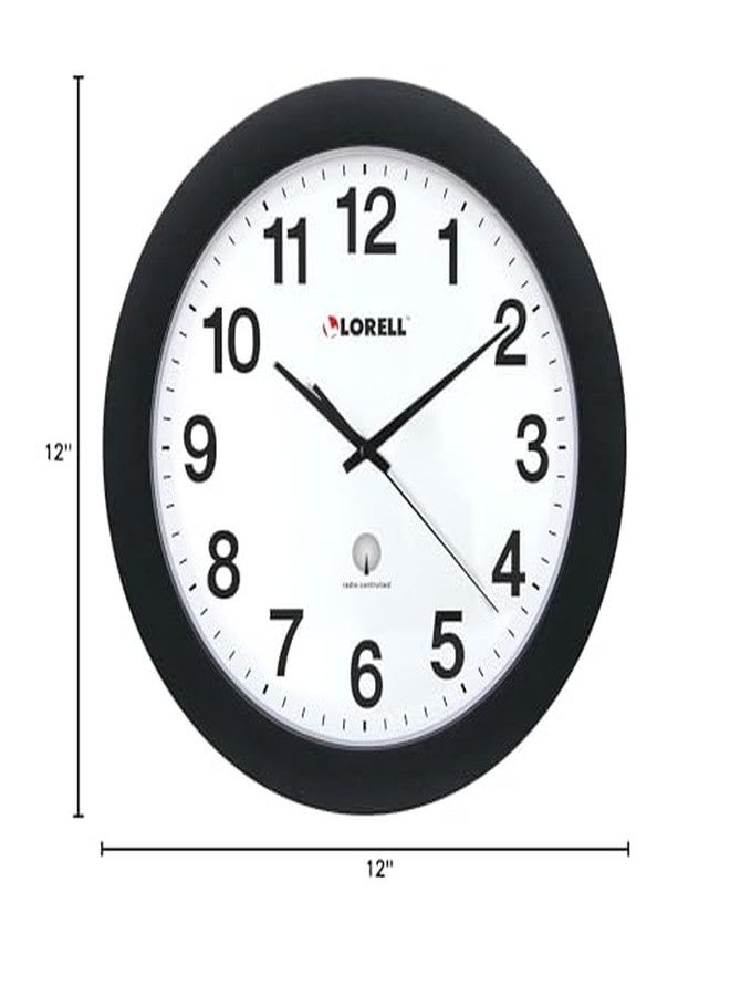 Lorell 12" Radio Controlled Wall Clock - Image 2