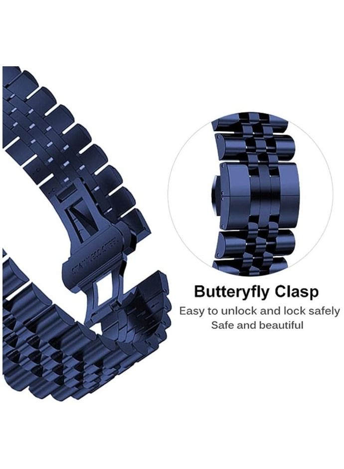 ELTRAZONE Replacement Band Compatible with Apple Watch 45mm / 44mm / 42mm, Stainless Steel Solid Strap Metal Bracelet for Apple Watch Series 7/6/5/4/3/2/SE - Image 3