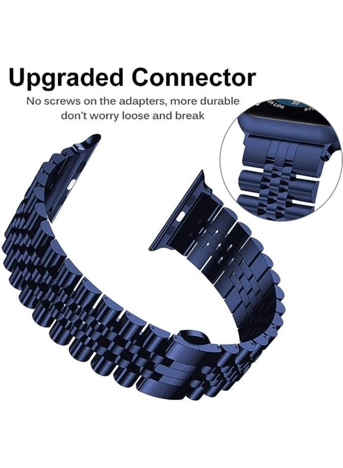 ELTRAZONE Replacement Band Compatible with Apple Watch 45mm / 44mm / 42mm, Stainless Steel Solid Strap Metal Bracelet for Apple Watch Series 7/6/5/4/3/2/SE - Image 4