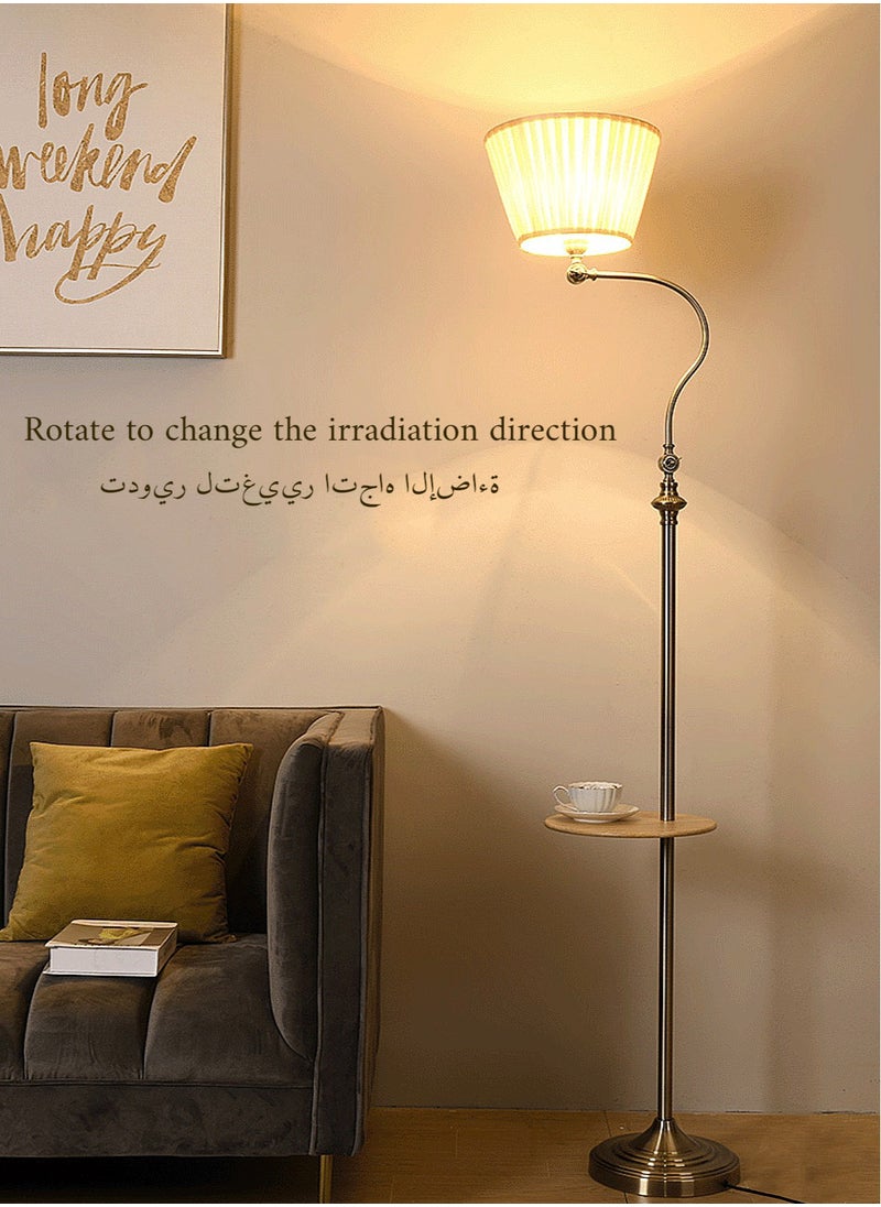 Najwa Floor Lamps, 3 Color Mode Living Bedroom Bedside Floor Lamp, Hotel Living Room Study Retro Vertical Table Lamp with Coffee TableWhite 156 cm  - Image 3