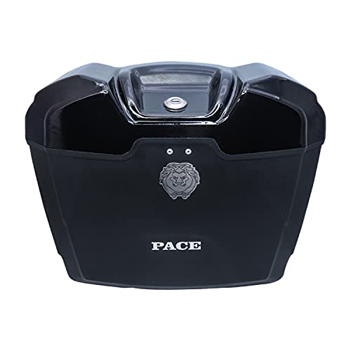 SARTE Pace Universal Motorcycles Cruiser Bike Luggage Storage Side Box Holder with Lock, Heavy Duty Plastic & Fitment Clamp Compatible with All Bikes (Glossy Black | Set of 1) - Image 1
