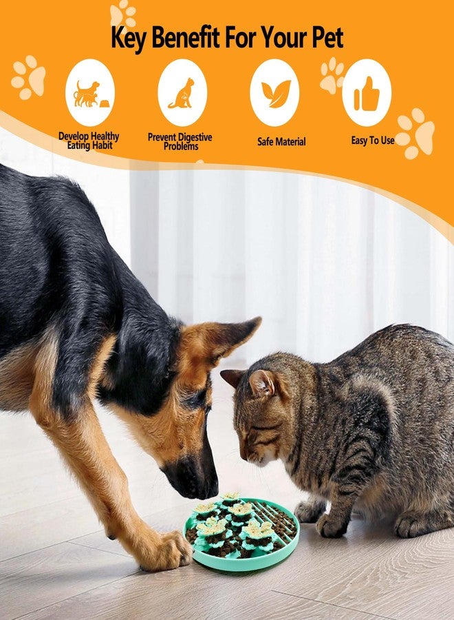 AWINNER Slow Feeder Dog Bowl Make Mealtime Fun and Healthy with - Reduce Overeating and Aid Digestion Cat Lick Mat (Cyan) - Image 5