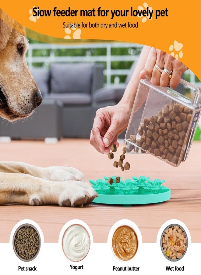 AWINNER Slow Feeder Dog Bowl Make Mealtime Fun and Healthy with - Reduce Overeating and Aid Digestion Cat Lick Mat (Cyan) - Image 4
