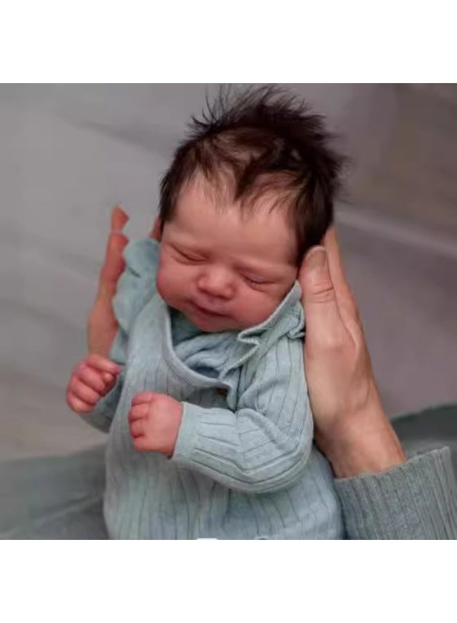 NPK 19-inch Silicone Body Lifelike Doll, 3D Painted Reborn Doll, Baby Companion, Realistic Newborn Doll Playset - Image 2