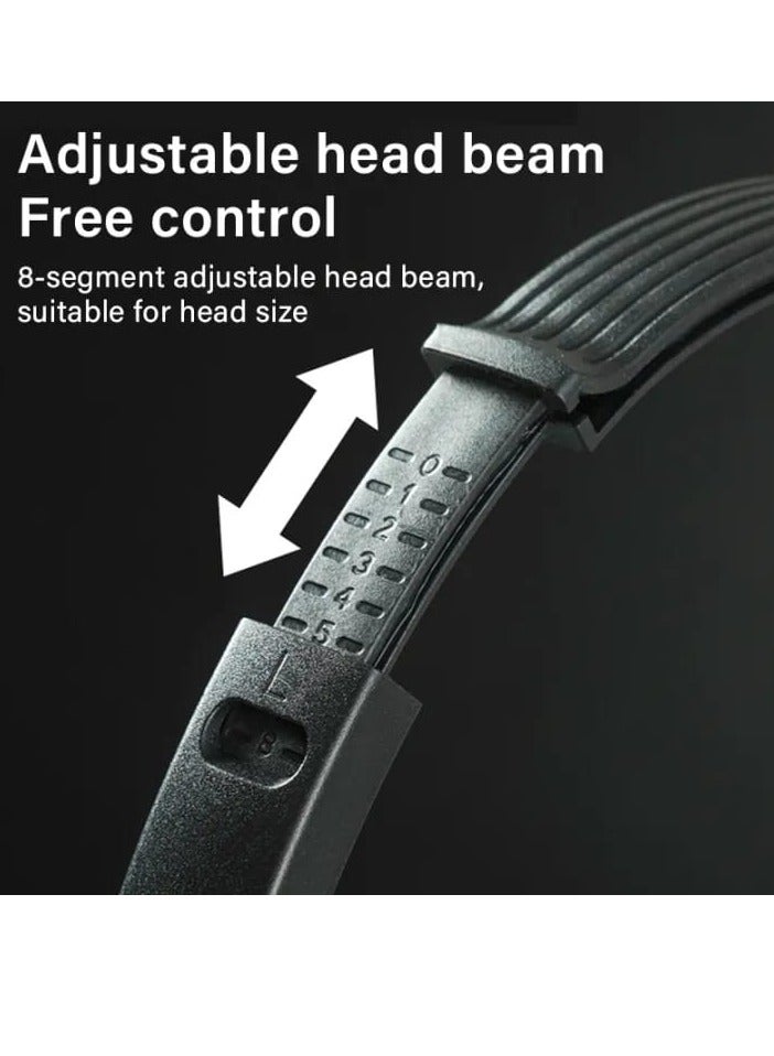 Wireless Bluetooth Headset with Mic and Noise Cancellation Ajustable Headphone and 3.5mm Cable for Gaming