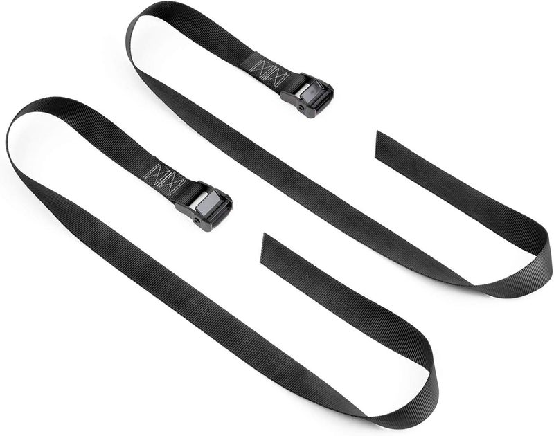 PowerTye Special Edition Lashing Straps – 1.5in x 4ft Black Cam Buckle Continuous Loop Strap (no Hooks), Made in USA Motorcycle, ATV, Cargo, Coolers and RV Battery – 300 lb W.L.L., Black (2-Pack) - Image 1