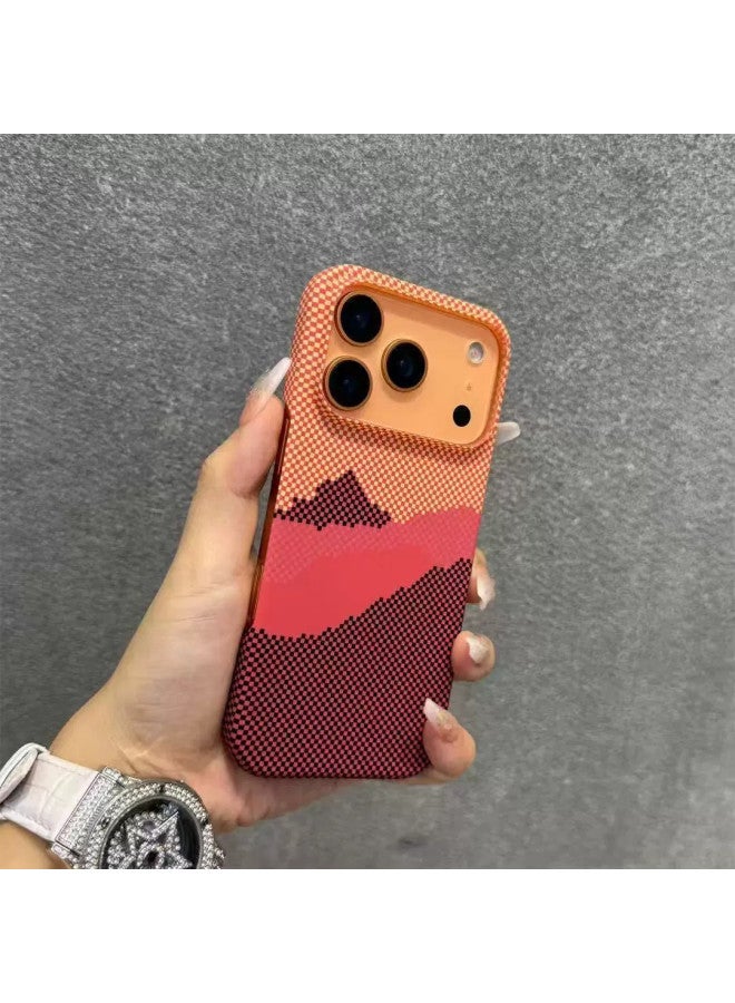 حقيبة هاتف مغناطيسية بملمس ألياف الكربون، غطاء واقي غير لامع لـ iPhone 17/17 Pro/17 Pro Max