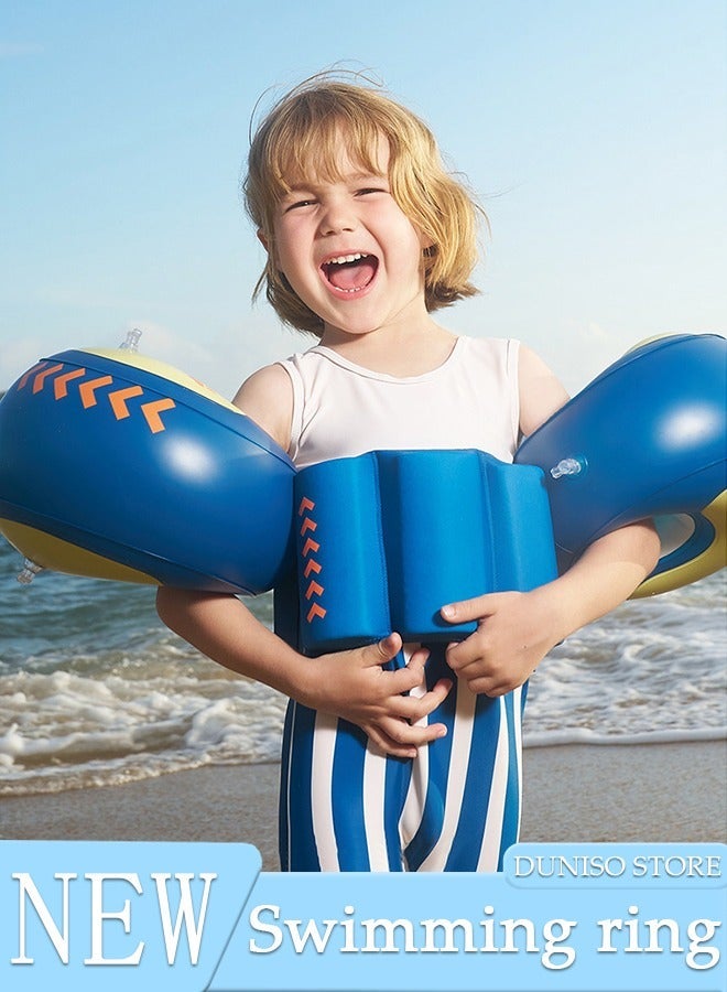 DUNISO Arm Float for Kids, Inflatable Floating Sleeve Swim Arm Band, Lightweight Swimming Wings Pool Float Vests Sleeves for Children Learn to Swim Training Equipment - Image 1