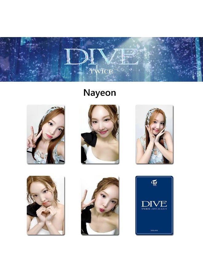 NIBEMINENT 5 Pcs Kpop TWICE DIVE Lomo Cards Card For Fans Collection Gifts - Image 1