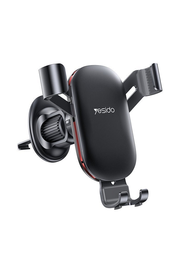 يسيدو حامل هاتف السيارة Yesido C243 المصنوع من سبائك الألومنيوم، يدور 360 درجة، يُثبّت بالجاذبية على فتحة التهوية - Image 1