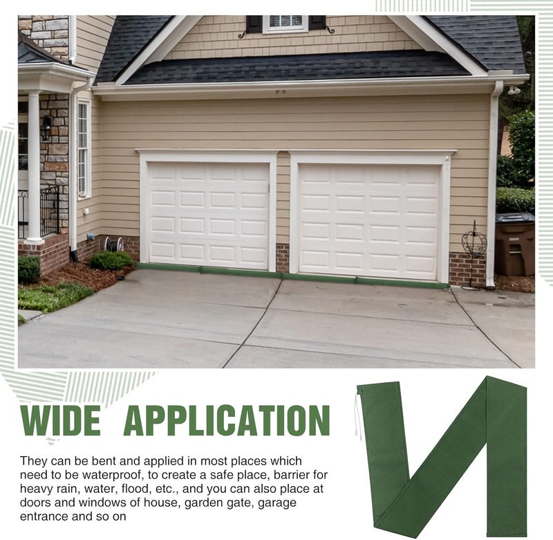 Shappy شابي 5 قطع أكياس رمل طويلة 5 × 47 لحماية الفيضانات أكياس رملية قابلة لإعادة الاستخدام أنبوب فارغ لحماية المياه من الفيضانات للباب والنافذة التحكم في مياه الأمطار - Image 4