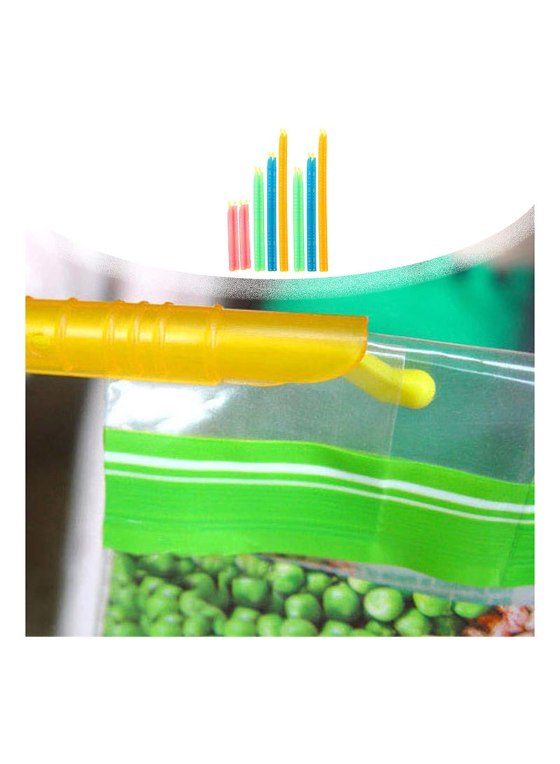 Zikra Chip Clips Plastic Bag Sealer Sticks, Colorful Food Sealing Clips Fresh-Keeping Sealing Rod for Snack Food Storage, for Freezer Opened Snacks Bag Bread Bag (24 Pcs )(4 Sizes × 6 Pcs) - Image 3