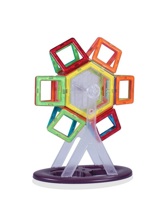 فنبلاست مجموعة مكعبات البناء المغناطيسية ثلاثية الأبعاد من فن بلاست، 52 قطعة، قابلة للتكديس والموازنة، لتنمية مهارات العقل، لعبة ألغاز تعليمية إبداعية للأطفال (متعددة الألوان) - Image 4