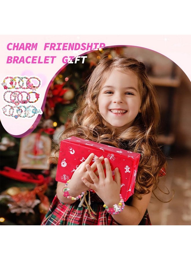 PALAY® 12 Pcs Bracelet for Girls Kids Cute Cartoon Mermaid Unicorn Charm Bracelet Colorful Wooden Beads Bracelet Friendship Best Friend Bracelet Set Party Jewellery Birthday Gift for Girls, Kids - Image 4