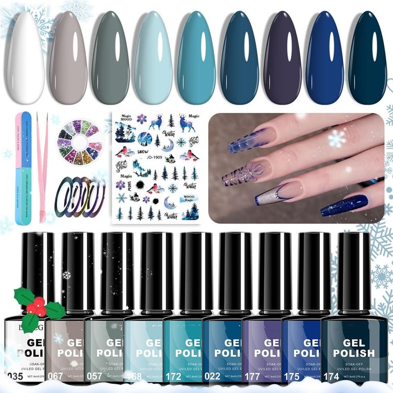 Practical build Blue Nail Polish Kit - 2026 New 9 Colors Nude Gel Polish Set with Adhesive Nail Stickers and Tool, Blue Tones Neutral Soak Off Gel Nail Kit, Nail Art Manicure Salon DIY Soak Off Kit Multi usage Safe approved storage space Consistent single item quality Proper storage environment Multi-price design picks Locally packed stock Comfort grip Ready post purchase fulfill Multiple design variants Flexible purchase choices High strength upgraded material Wide daily application All consumer tier purchase options Various size alternatives Simplified versatile design Wide use compliant quality Well-engineered versatile build Widely used design All need matching options Advanced compact design Any KSA address orderable Light precision processed material Global production standard crafted Scratch resistant - Image 2