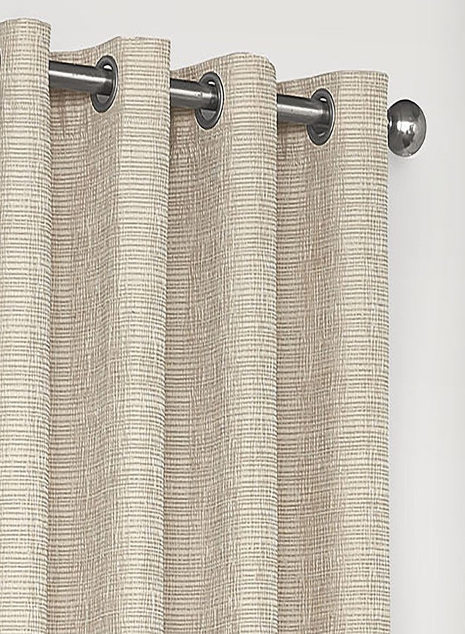 ECLIPSE Kitchen Valances for Windows - Trevi 52" x 18" Short Curtain Valance Small Window Blackout Curtains Bathroom, Living Room and Kitchens, Natural - Image 2
