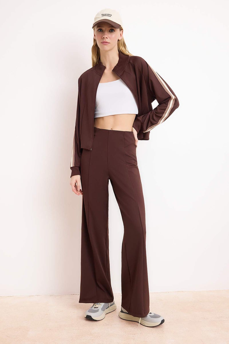 trendyol Brown Striped Diver/Scuba Fabric Knitted Sports Sweatpants Thmss26Ea00002 - Image 2