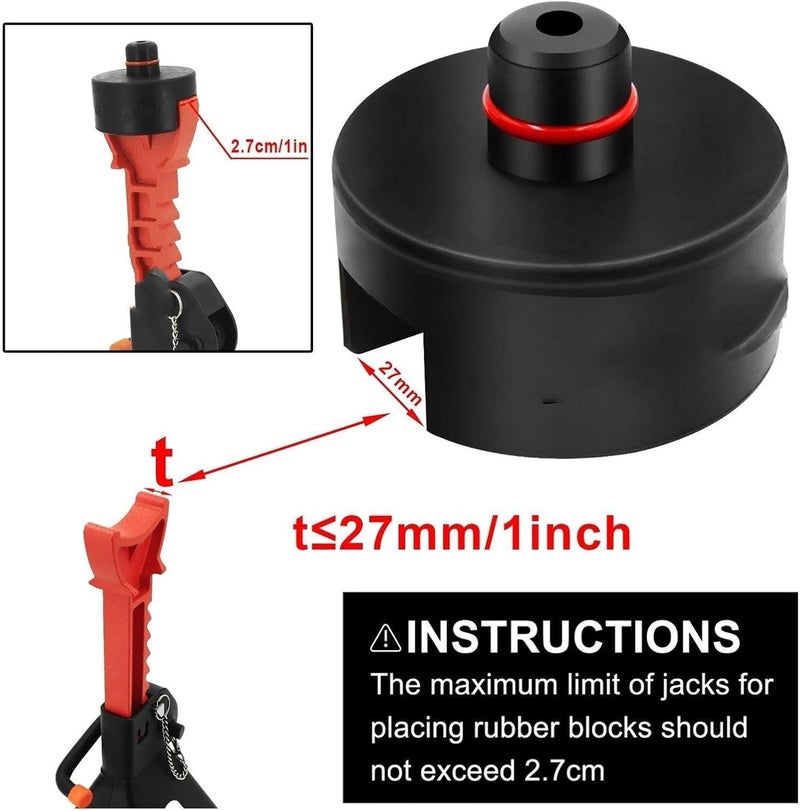 QASULER Rubber Pad Jack Stand Adapter Pucks - Image 5