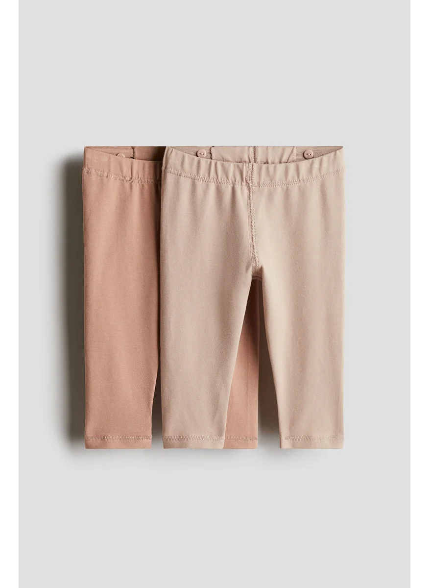 H&M 2-Pack Pima Cotton Jersey Leggings