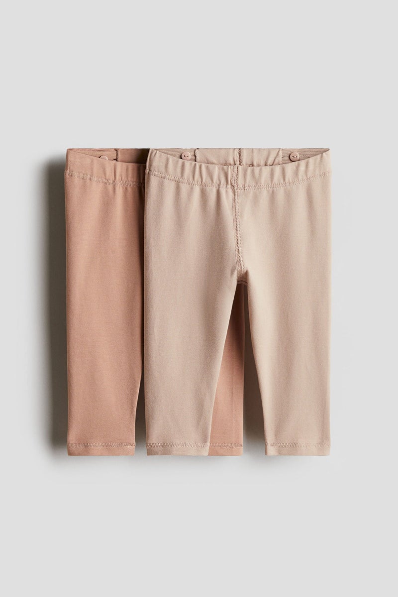 H&M 2-Pack Pima Cotton Jersey Leggings - Image 1