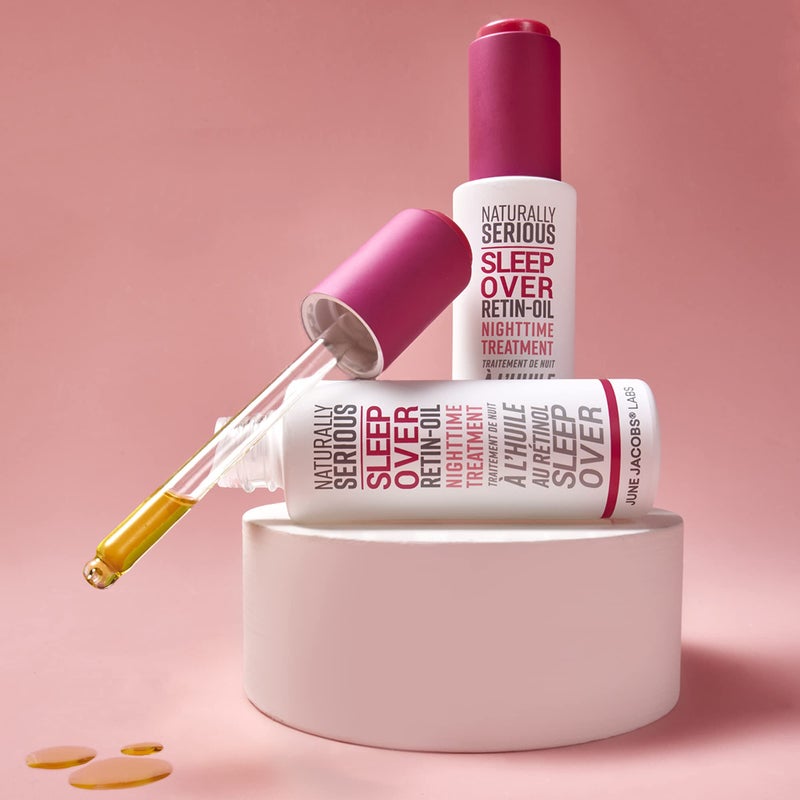 Naturally Serious | Sleepover Retin-Oil Nighttime Treatment, Vegan Retinol Oil, Anti-Aging Oil For Face, Vegan Skincare, Cruelty-Free Skincare - Image 2