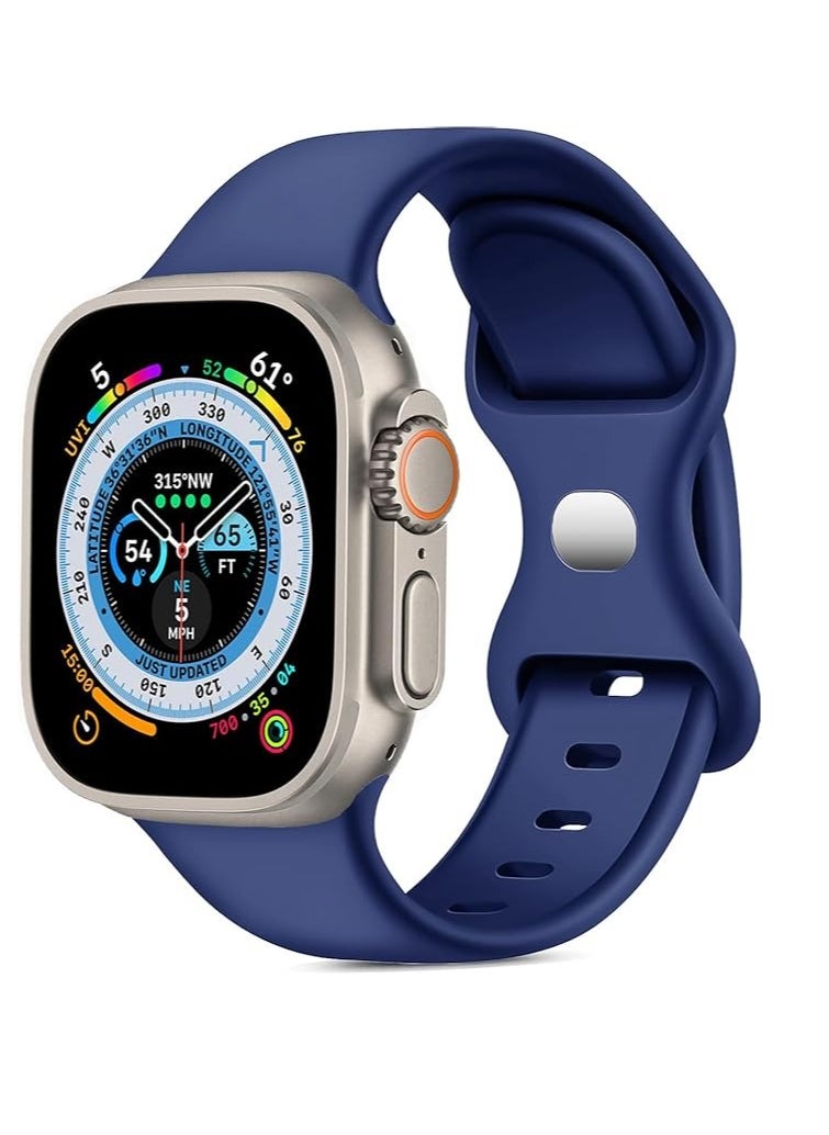 Generic - Strap Compatible with Apple Watch Ultra 49mm,Soft Silicone Sport Breathable Wristband Replacement Strap Men Women Strap With Protective Cover Screen Shockproof - Image 1
