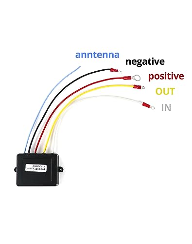 QWORK 12V Car Wireless Winch Electric Remote Control, 4 Pack Universal Mini 5 Wire Control Winch with Dual Manual Matching Transmitter Kit for Truck, ATV and SUV Winch Wireless System - Image 3