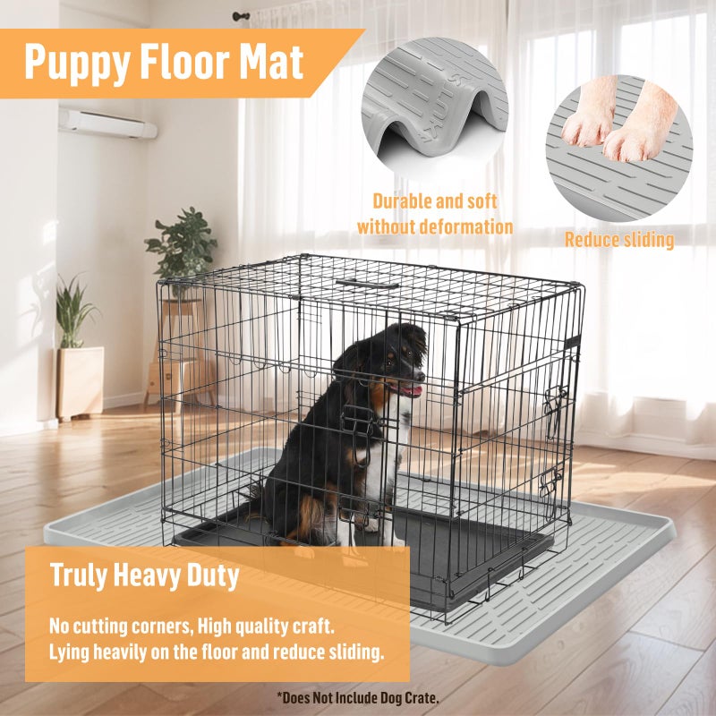 Bartuke Silicone Dog Crate Mat, 40"x 28" Crate Liner for Dog Cages, Kennel Mat with Raised Edge, Washable, Waterproof, Leakproof, Protect Floors - Image 5