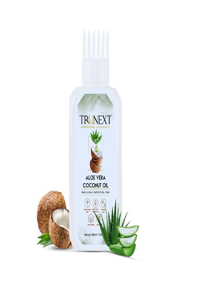 TRUNEXT Aloe Vera Coconut For Moisturizes and Nourishes Dry Damaged Hair Oil (200 ml) - Image 1