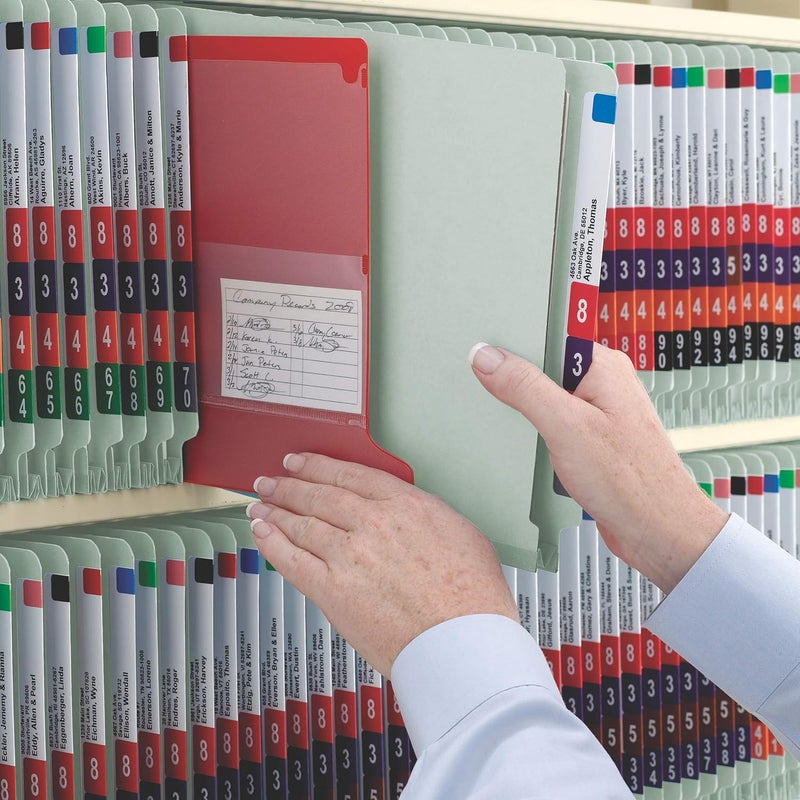 Smead Smead 100 Recycled End Tab Pressboard Classification File Folder with SafeSHIELD Fasteners 2 Dividers 2 Expansion Legal Size GrayGreen 10 per Box 29810  - Image 5