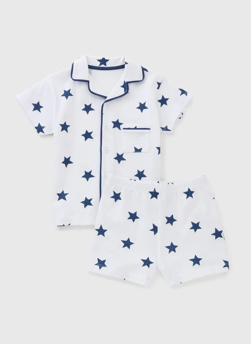 Matalan Kids White Star Pyjama Set