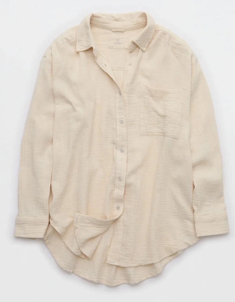 Aerie  Aerie Day-Off Cover Up Shirt for Women | Best Price UAE